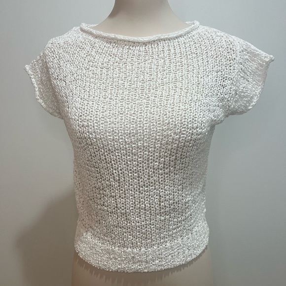 J. Crew NWT Textured Sweater Tee in White - Picture 8 of 11